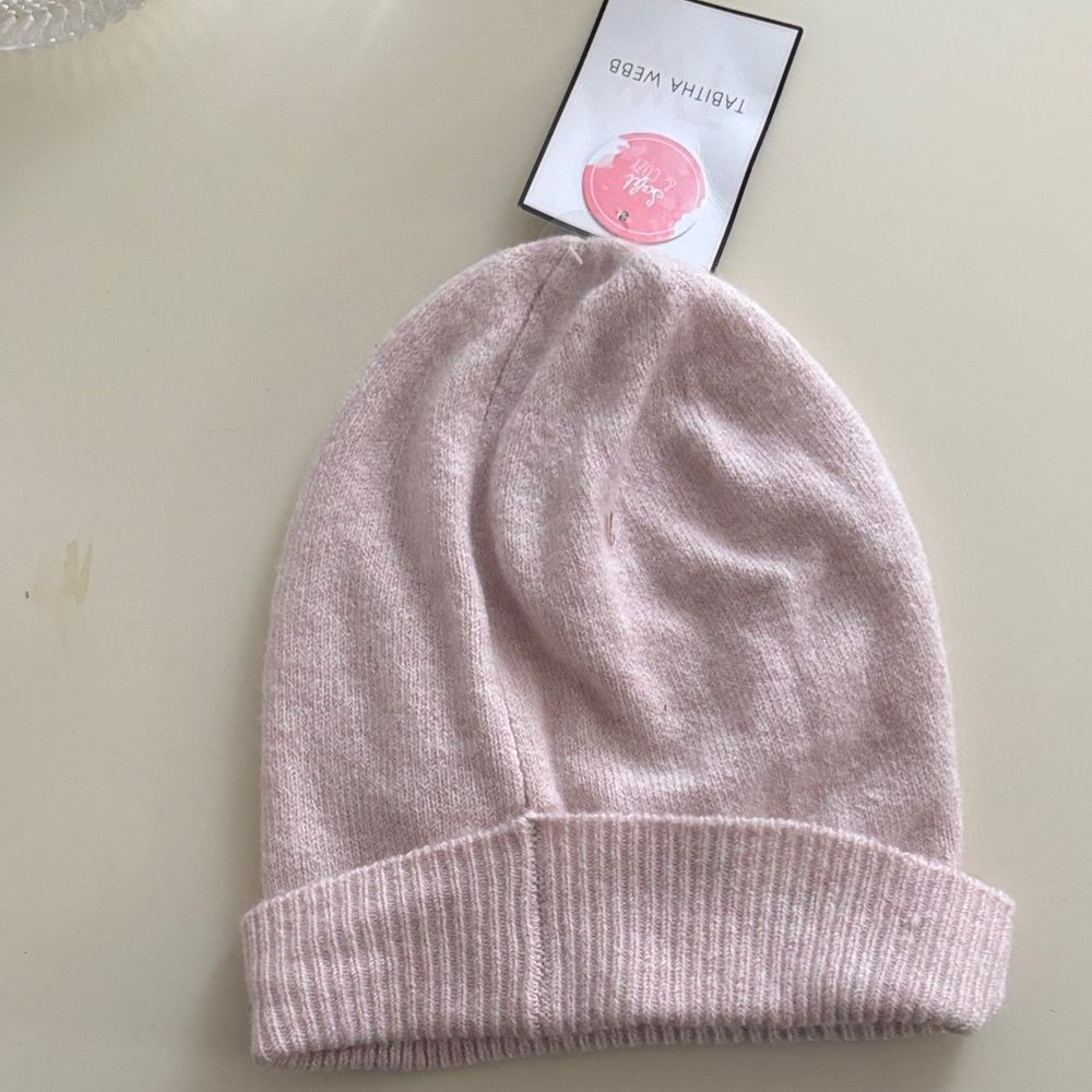 Tabitha Webb Light Pink Beanie nwt